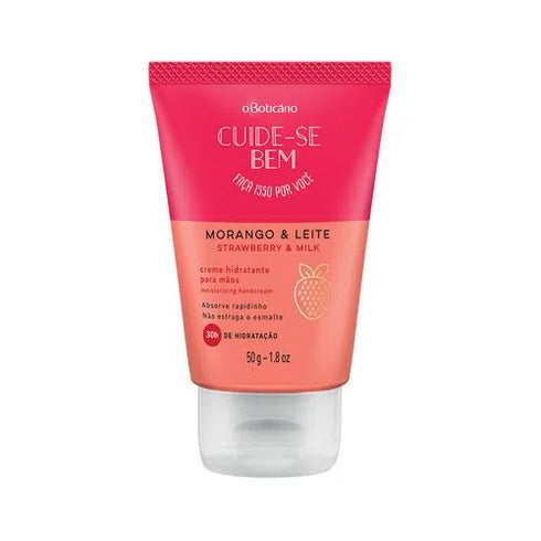 Cuide-Se Bem Strawberry And Milk Hand Cream, 50g